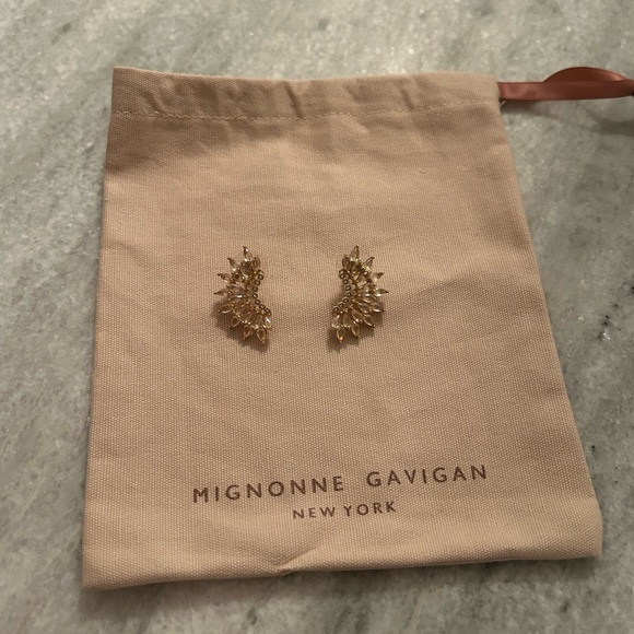 Mignonne Gavigan Petite Crystal Madeline Earrings Gold - Picture 1 of 8